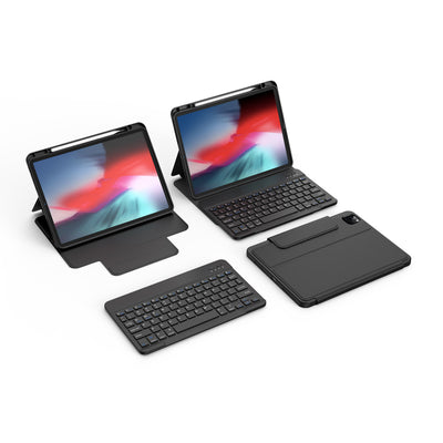 Apple iPad Pro 12.9 2022 M2 Wiwu Protective Gizli Kalem Bölmeli Klavyeli Kılıf Siyah