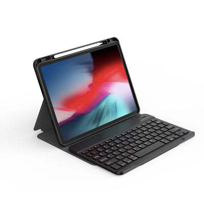 Apple iPad Pro 12.9 2022 M2 Wiwu Protective Gizli Kalem Bölmeli Klavyeli Kılıf Siyah