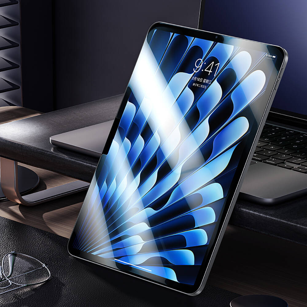 Apple iPad Pro 13 2024 Benks King Kong Eğimli Kenar Oleofobik Özellikli Temperli Cam Ekran Koruyucu Şeffaf