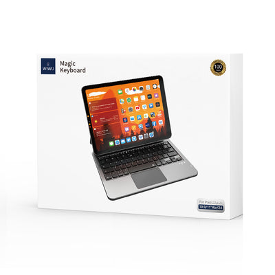 Apple iPad Pro 13 2024 Wiwu MK-003 Gizli Kalem Bölmeli Klavyeli Standlı Kılıf Siyah