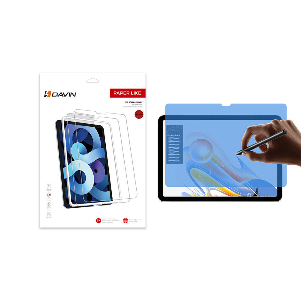 Apple iPad Pro 13 2025 M5 Kağıt Hisli Mat Davin Paper Like Ekran Koruyucu Şeffaf