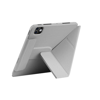 Apple iPad Pro 13 2025 M5 Wiwu 360° Dönebilen Standlı Magnetik Koruyucu Tablet Kılıfı Gri