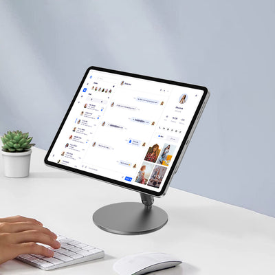 Apple iPad Pro 13 2025 M5 Wiwu ZM-310 360 Derece Dönebilen Magnetik Başlıklı Tablet Standı Gri