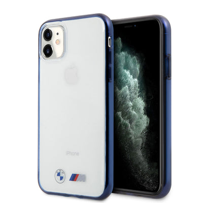 Apple iPhone 11 Kılıf BMW Buzlu Transparan Dizayn Kapak Şeffaf-Mavi