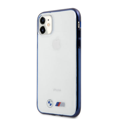 Apple iPhone 11 Kılıf BMW Buzlu Transparan Dizayn Kapak Şeffaf-Mavi