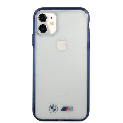 Apple iPhone 11 Kılıf BMW Buzlu Transparan Dizayn Kapak Şeffaf-Mavi