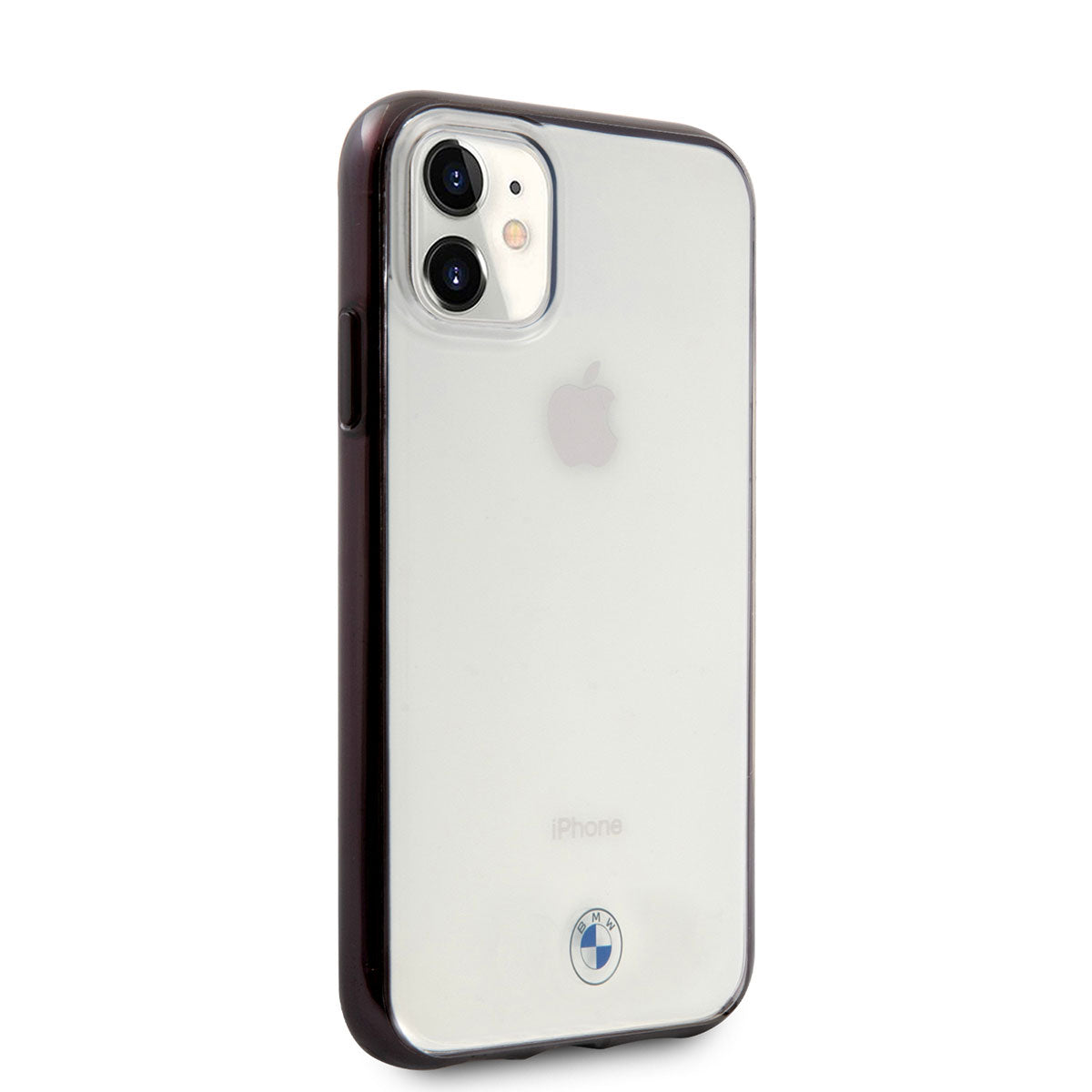 Apple iPhone 11 Kılıf BMW Transparan Elektroplatin Kenar Kaplama Dizayn Kapak Şeffaf-Siyah