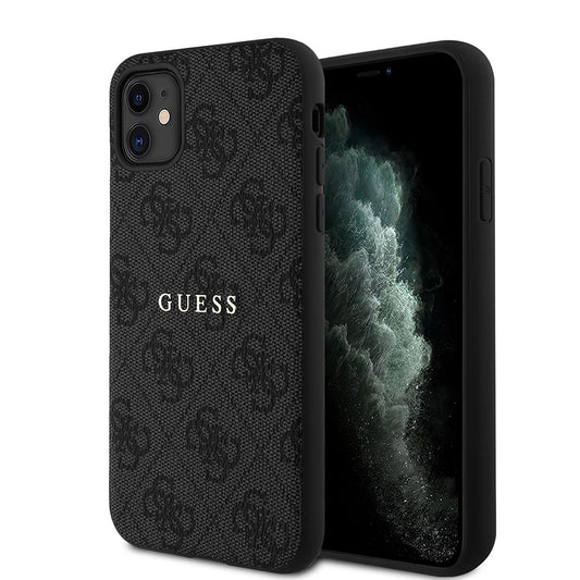 iPhone 11 Kılıf Guess Orjinal Lisanslı 4G Desen Yazı Logolu Kılıf