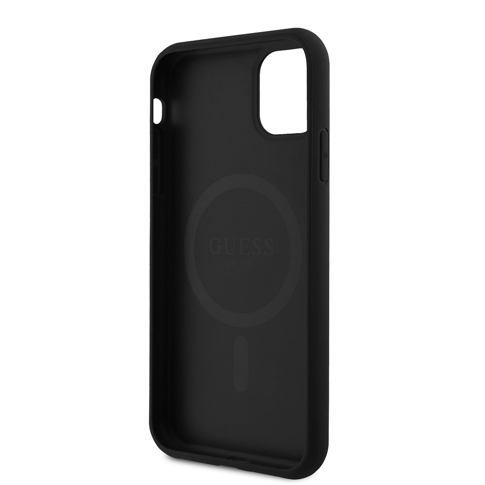 iPhone 11 Kılıf Guess Orjinal Lisanslı 4G Desen Yazı Logolu Kılıf
