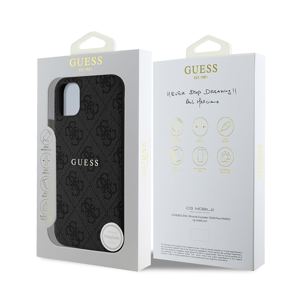 Apple iPhone 11 Kılıf Guess Orjinal Lisanslı 4G Desen Yazı Logolu Kapak Siyah