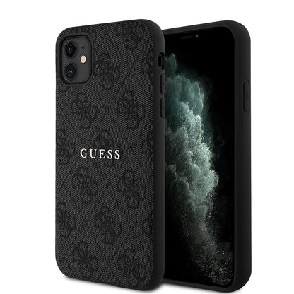 iPhone 11 Kılıf Guess Orjinal Lisanslı 4G Desen Yazı Logolu Kılıf