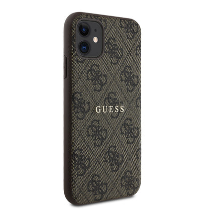 iPhone 11 Kılıf Guess Orjinal Lisanslı 4G Desen Yazı Logolu Kılıf