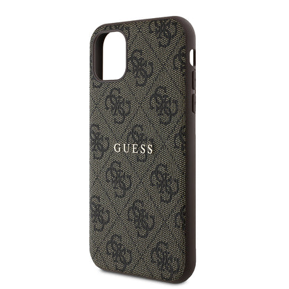 iPhone 11 Kılıf Guess Orjinal Lisanslı 4G Desen Yazı Logolu Kılıf