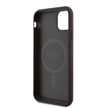iPhone 11 Kılıf Guess Orjinal Lisanslı 4G Desen Yazı Logolu Kılıf