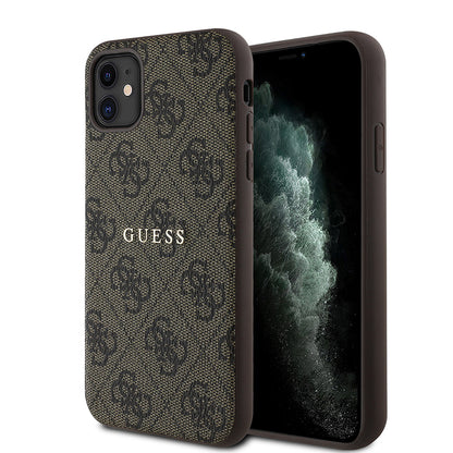 iPhone 11 Kılıf Guess Orjinal Lisanslı 4G Desen Yazı Logolu Kılıf