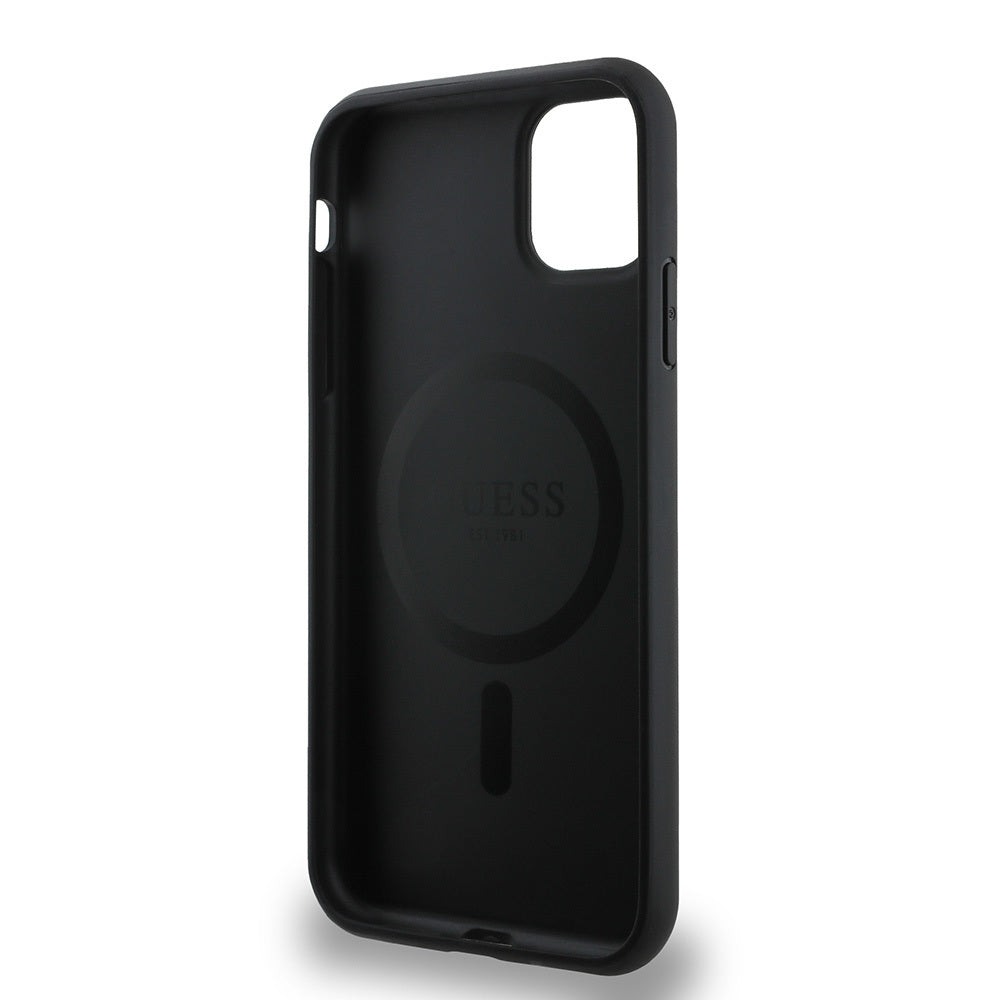 iPhone 11 Kılıf Guess Orjinal Lisanslı M-safe Şarj Özellikli Small 4G Classic Kılıf