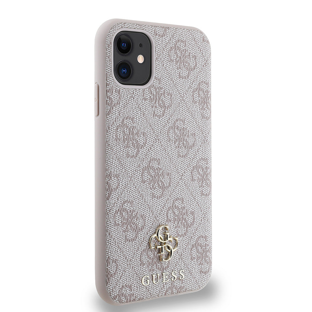 Apple iPhone 11 Kılıf Guess Orjinal Lisanslı Magsafe Şarj Özellikli Small 4G Classic Kapak Pembe