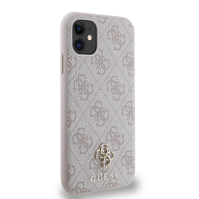 Apple iPhone 11 Kılıf Guess Orjinal Lisanslı Magsafe Şarj Özellikli Small 4G Classic Kapak Pembe