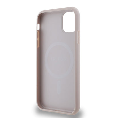 iPhone 11 Kılıf Guess Orjinal Lisanslı M-safe Şarj Özellikli Small 4G Classic Kılıf