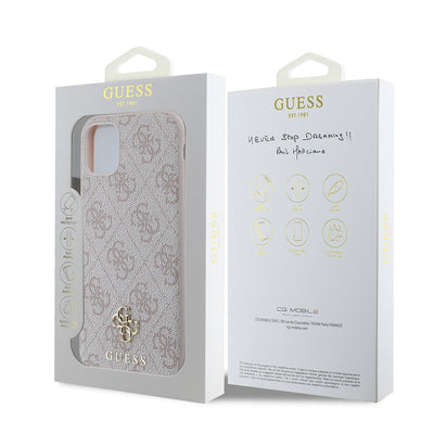 Apple iPhone 11 Kılıf Guess Orjinal Lisanslı Magsafe Şarj Özellikli Small 4G Classic Kapak Pembe