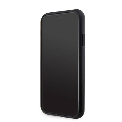 iPhone 11 Kılıf Guess Orjinal Lisanslı PU Deri Taşlı Üçgen Logo 4G Desenli Kılıf