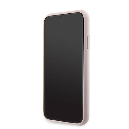 iPhone 11 Kılıf Guess Orjinal Lisanslı PU Deri Taşlı Üçgen Logo 4G Desenli Kılıf