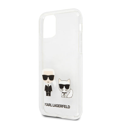 Apple iPhone 11 Kılıf Karl Lagerfeld Sert TPU K&C Dizayn Kapak Pembe