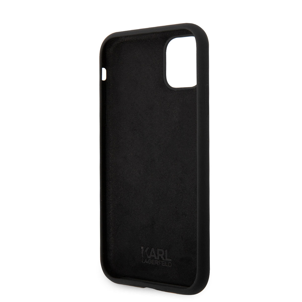 Apple iPhone 11 Kılıf Karl Lagerfeld Silikon Karl Dizayn Kapak Siyah