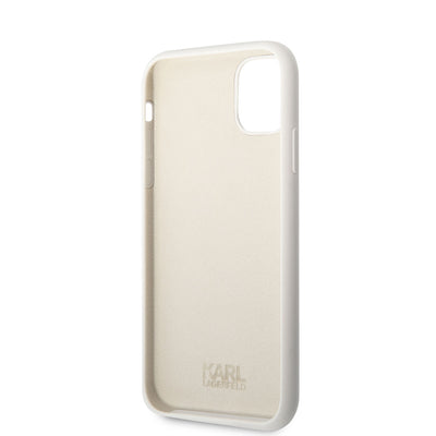 Apple iPhone 11 Kılıf Karl Lagerfeld Silikon Karl Dizayn Kapak Siyah