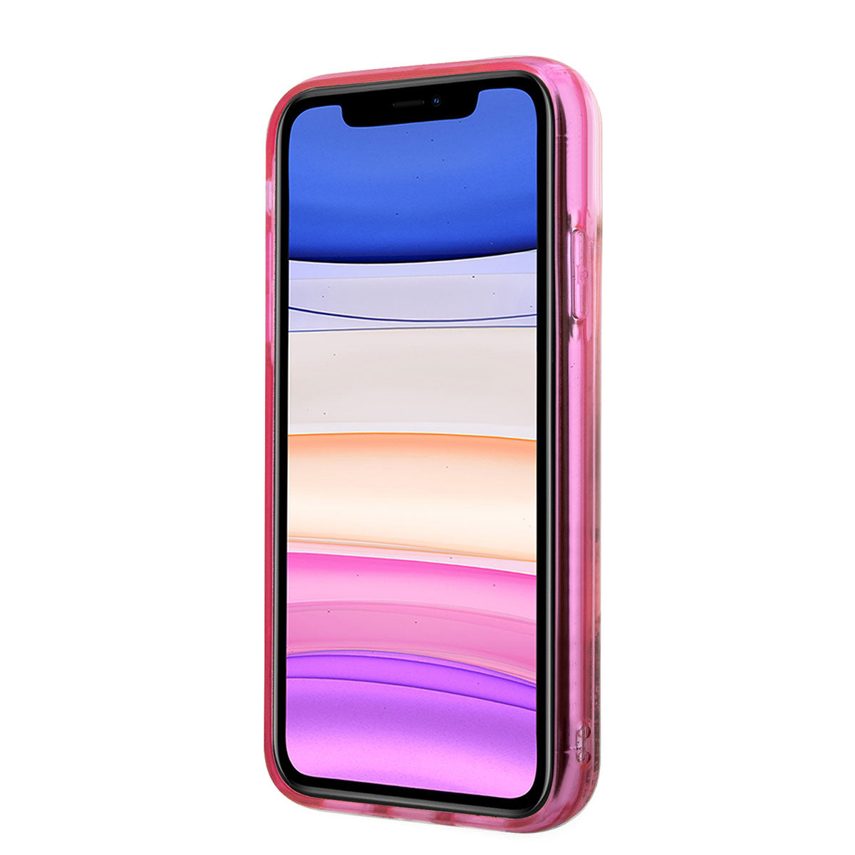 iPhone 11 Kılıf Karl Lagerfeld Sıvılı Simli Choupette Head Dizayn Kılıf