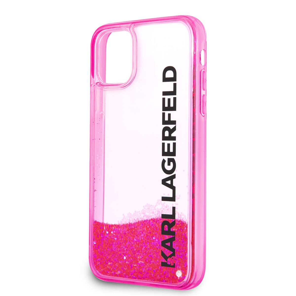 iPhone 11 Kılıf Karl Lagerfeld Sıvılı Simli Elong Dizayn Kılıf