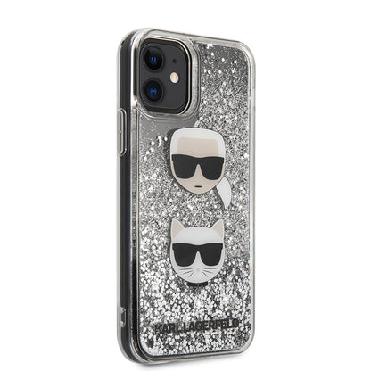iPhone 11 Kılıf Karl Lagerfeld Sıvılı Simli K&C Dizayn Kılıf