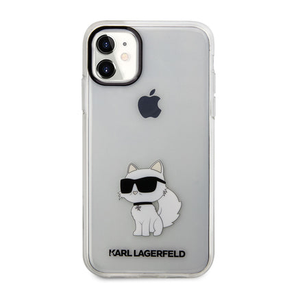 iPhone 11 Kılıf Karl Lagerfeld Transparan Choupette Dizayn Kılıf