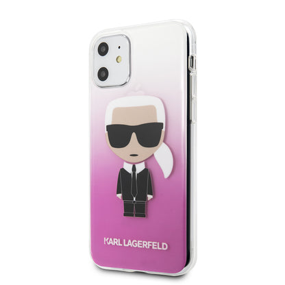 iPhone 11 Kılıf Karl Lagerfeld Yarı Transparan Karl Dizayn Kılıf