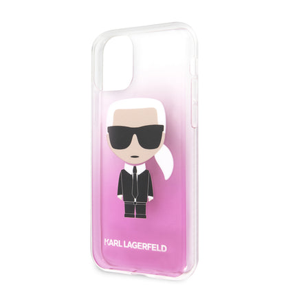 iPhone 11 Kılıf Karl Lagerfeld Yarı Transparan Karl Dizayn Kılıf