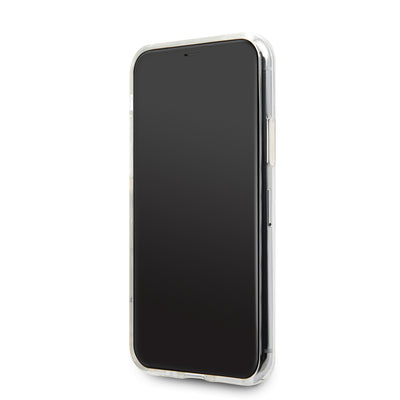 Apple iPhone 11 Kılıf Karl Lagerfeld Yarı Transparan Karl Dizayn Kapak Pembe