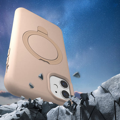 Apple iPhone 11 Kılıf M-safe Şarj Özellikli Standlı Zore Samara Kapak Lila