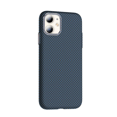 Apple iPhone 11 Kılıf M-safe Şarj Özellikli Karbon Fiber Görünümlü Zore Gros Kapak Gri-Siyah