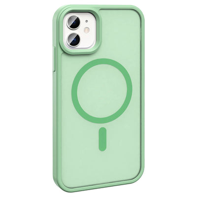 Apple iPhone 11 Kılıf M-safe Şarj Özellikli Mat Arka Yüzey Zore Sio Kapak Lacivert