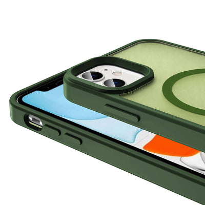 Apple iPhone 11 Kılıf M-safe Şarj Özellikli Mat Arka Yüzey Zore Sio Kapak Gri