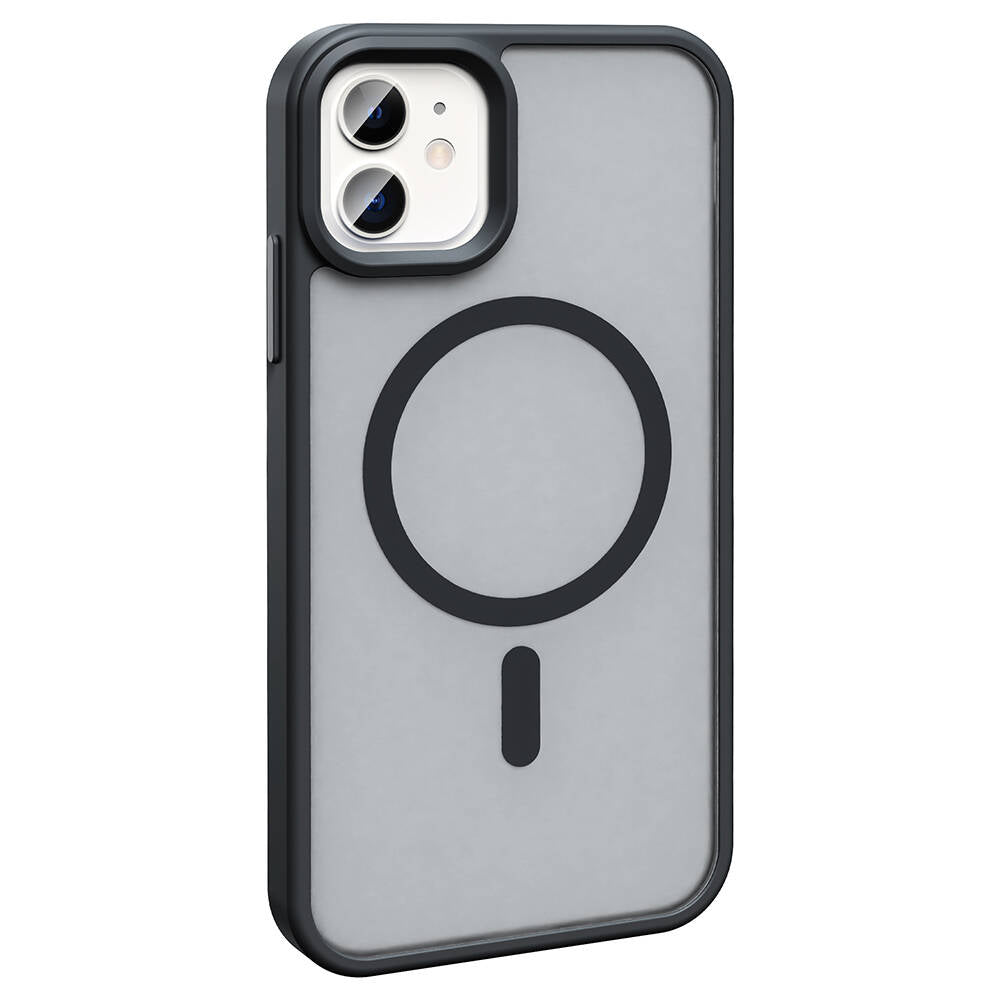 Apple iPhone 11 Kılıf Magsafe Şarj Özellikli Mat Arka Yüzey Zore Sio Kapak Lacivert