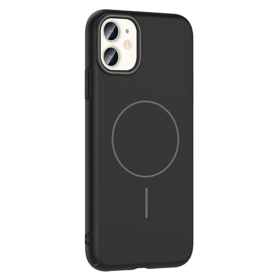 Apple iPhone 11 Kılıf M-safe Şarj Özellikli Zore Ruby Sert Kapak Gri