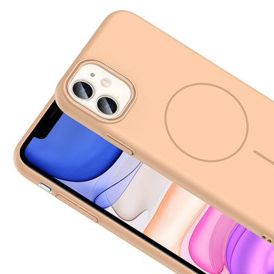 Apple iPhone 11 Kılıf M-safe Şarj Özellikli Zore Ruby Sert Kapak Gri