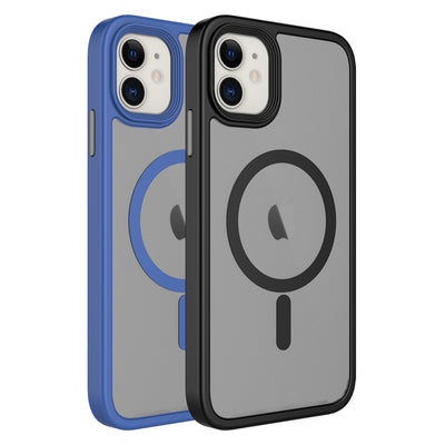 Apple iPhone 11 Kılıf Mat Arka Yüzey Wireless Şarj Özellikli Zore Flet Magsafe Kapak Pembe