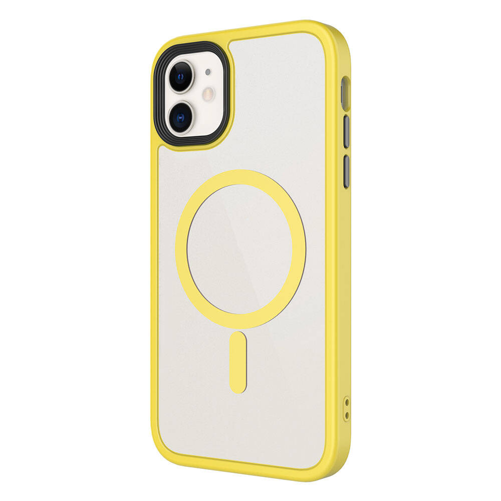 iPhone 11 Kılıf Mat Arka Yüzey Wireless Şarj Özellikli Zore Flet M-safe Kılıf