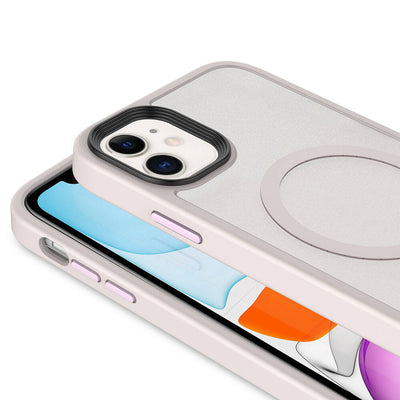 Apple iPhone 11 Kılıf Mat Arka Yüzey Wireless Şarj Özellikli Zore Flet Magsafe Kapak Lacivert