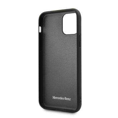 Apple iPhone 11 Kılıf Mercedes Benz Urban Sert Deri Dizayn Kapak Kahverengi