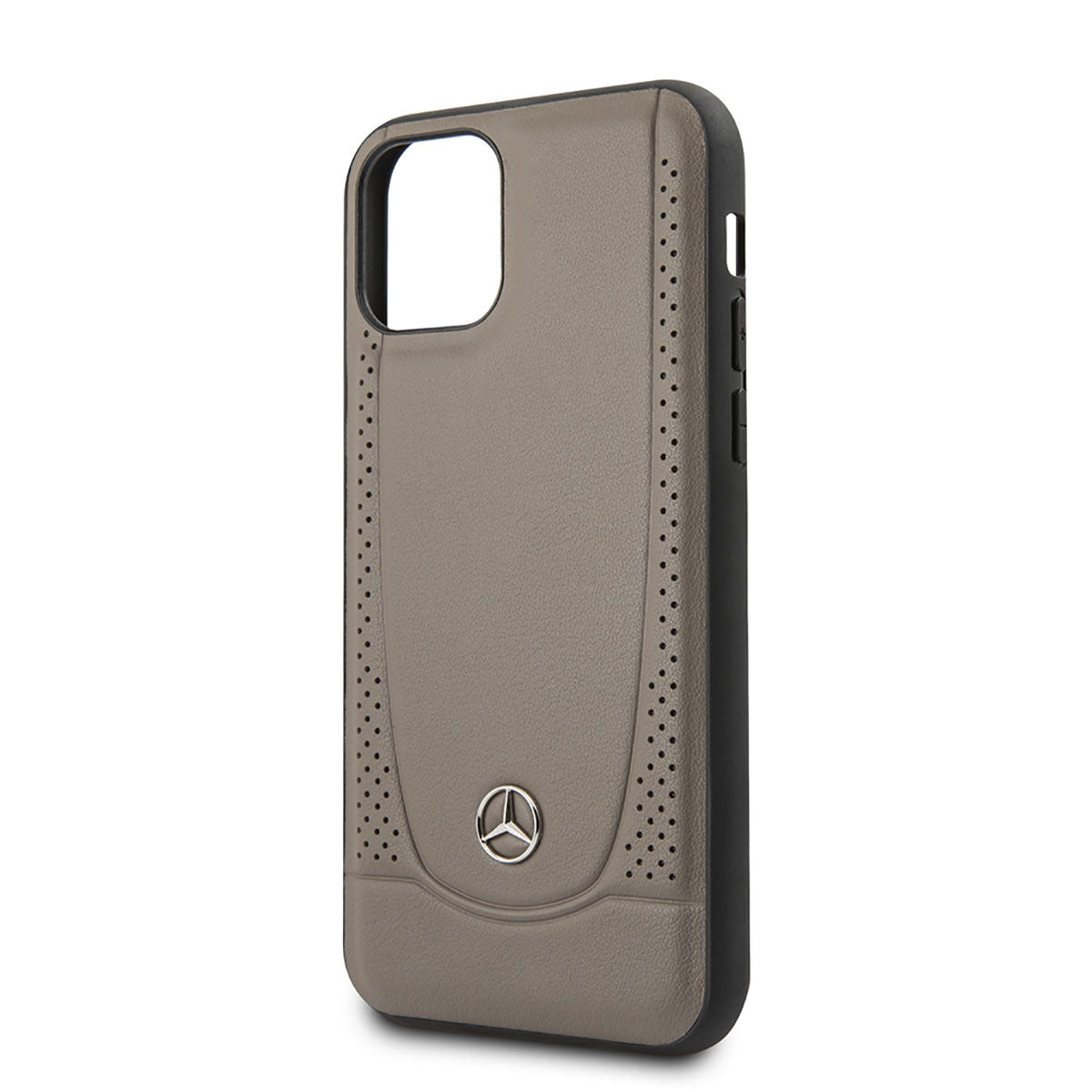 Apple iPhone 11 Kılıf Mercedes Benz Urban Sert Deri Dizayn Kapak Kahverengi