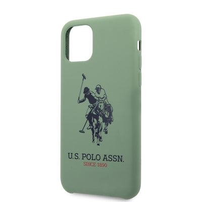 Apple iPhone 11 Kılıf U.S. POLO ASSN. Silikon Büyük Logo Dizayn Kapak Yeşil