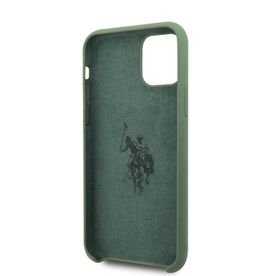 Apple iPhone 11 Kılıf U.S. POLO ASSN. Silikon Büyük Logo Dizayn Kapak Yeşil